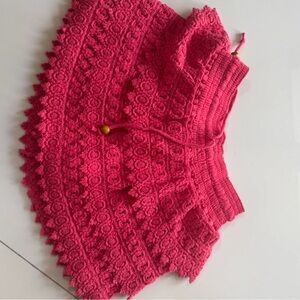 Pink Crochet Skirt